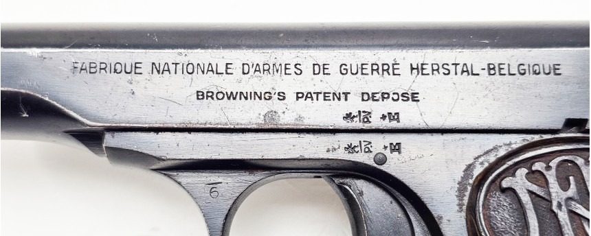 Slide legend: Fabrique Nationale d&rsquo;Armes de Guerre Herstal-Belgique