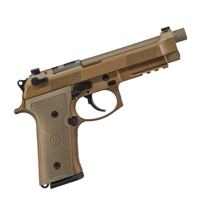 Beretta M9A4-G FDE, right profile, optics-ready slide